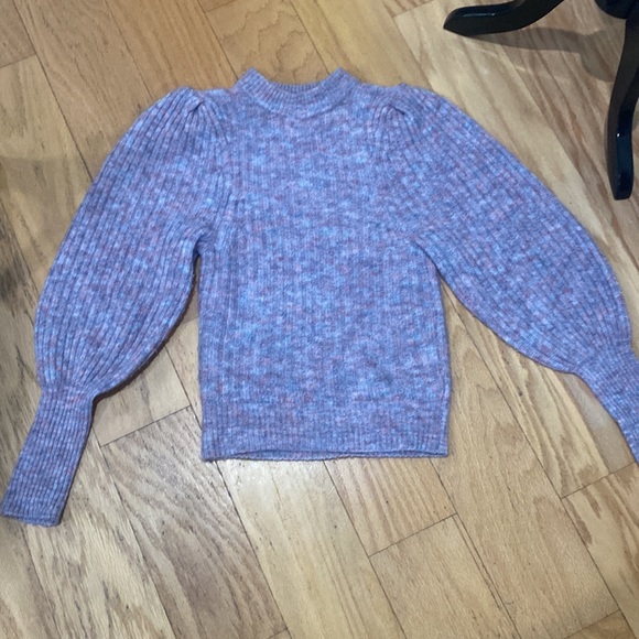 Leith Heathered Lilac Sweater with balloon Sleeves XXS - Picture 6 of 11
